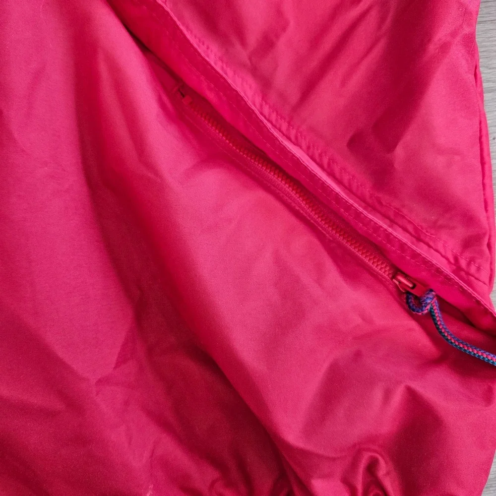Vintage Columbia‎ Mens XL Windbreaker Jacket Red Black Full Zip Colorblock 90s